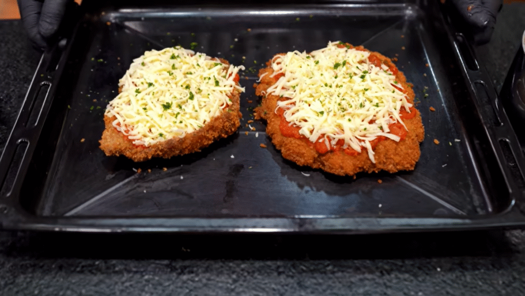Lionel Messi's Favorite Food Milanesa Napolitana Recipe - For Baking melt with cheese