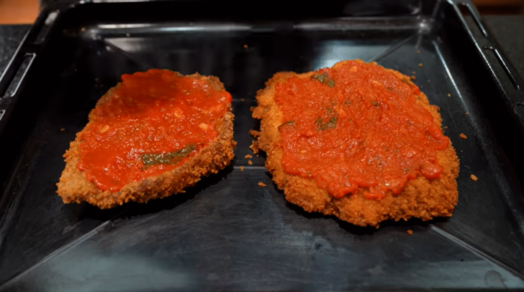 Lionel Messi's Favorite Food Milanesa Napolitana Recipe - Meat with sause