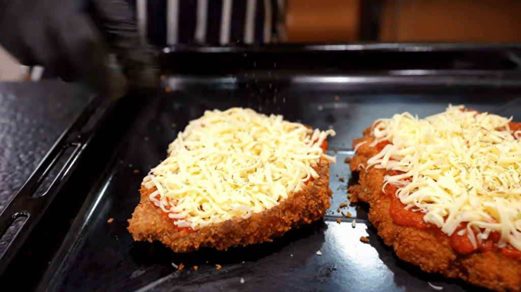 Lionel Messi's Favorite Food Milanesa Napolitana Recipe - with cheese